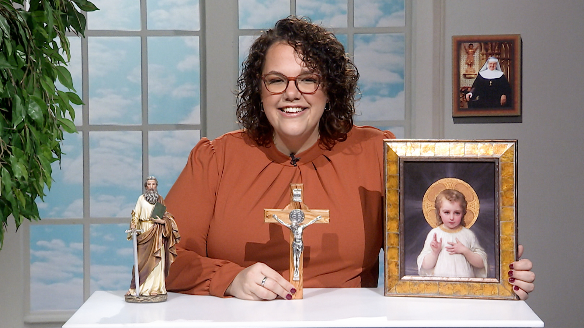 EWTN Religious Catalogue Silver Giotto Cross With Icons